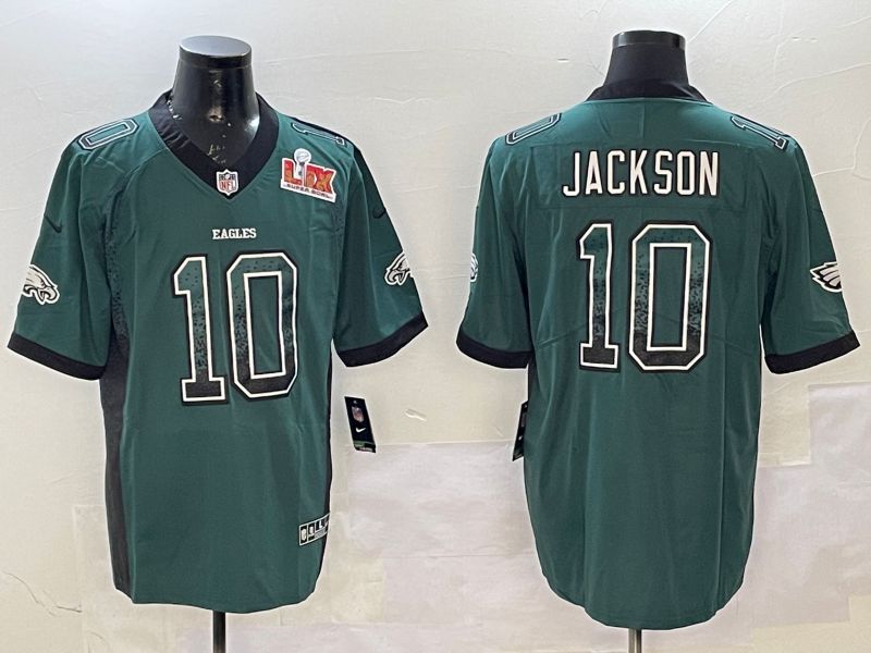 Men Philadelphia Eagles #10 Jackson Green 2025 Nike Drift Fashion Color Rush Limited NFL Jersey style 2